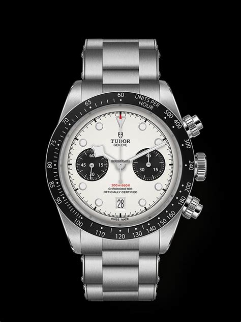 white dial tudor|tudor black bay chrono white.